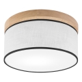 Brilagi - LED Plafondlamp BELLADONNA 1xE27/15W/230V diameter 30 cm wit/eiken
