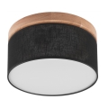 Brilagi - LED Plafondlamp BELLADONNA 1xE27/15W/230V zwart/eiken