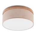 Brilagi - LED Plafondlamp BELLADONNA 2xE27/15W/230V beige/eiken