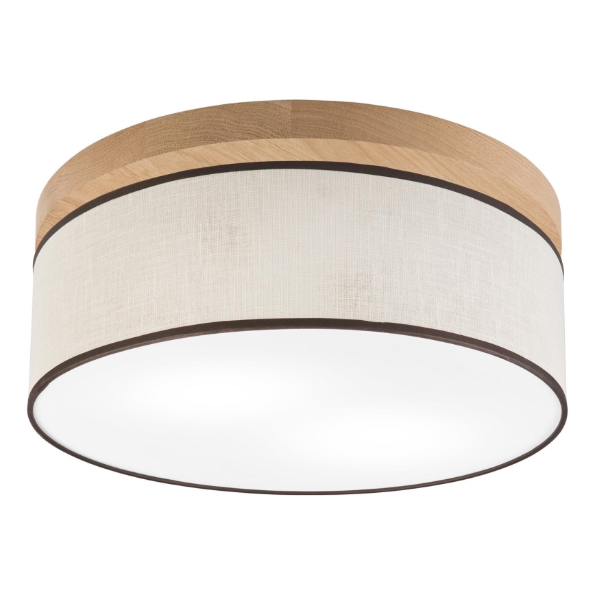 Brilagi - LED Plafondlamp BELLADONNA 2xE27/15W/230V diameter 40 cm crème/eiken