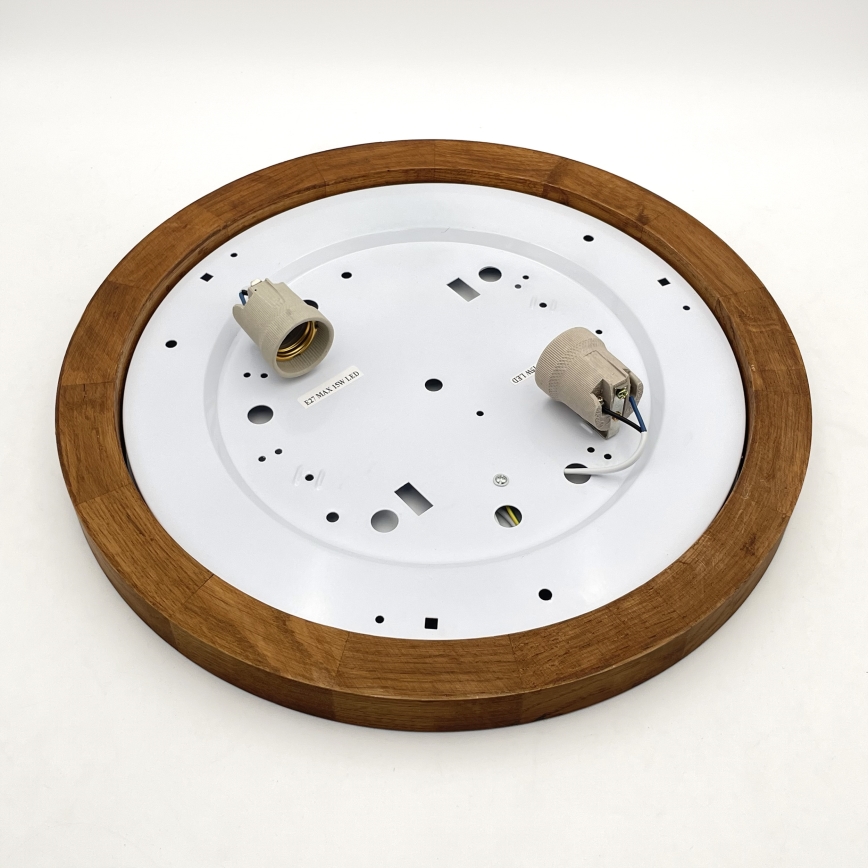 Brilagi - LED Plafondlamp BELLADONNA 2xE27/15W/230V diameter 40 cm wit/eiken kers