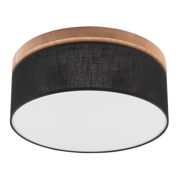 Brilagi - LED Plafondlamp BELLADONNA 2xE27/15W/230V zwart/eiken