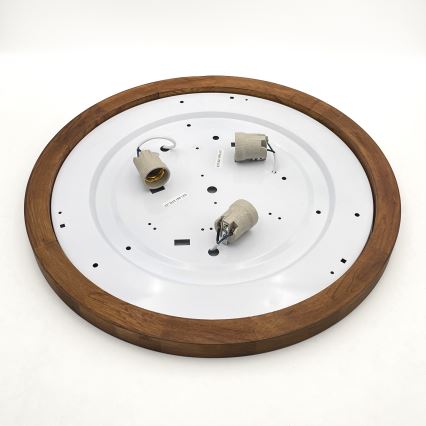 Brilagi - LED Plafondlamp BELLADONNA 3xE27/15W/230V diameter 50 cm wit/eiken kers