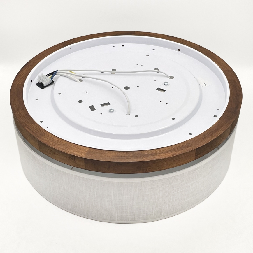 Brilagi - LED Plafondlamp BELLADONNA 3xE27/15W/230V diameter 50 cm wit/eiken kers