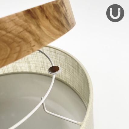 Brilagi - LED Plafondlamp BELLADONNA LED/20W/230V Ø 30 cm crème/eik