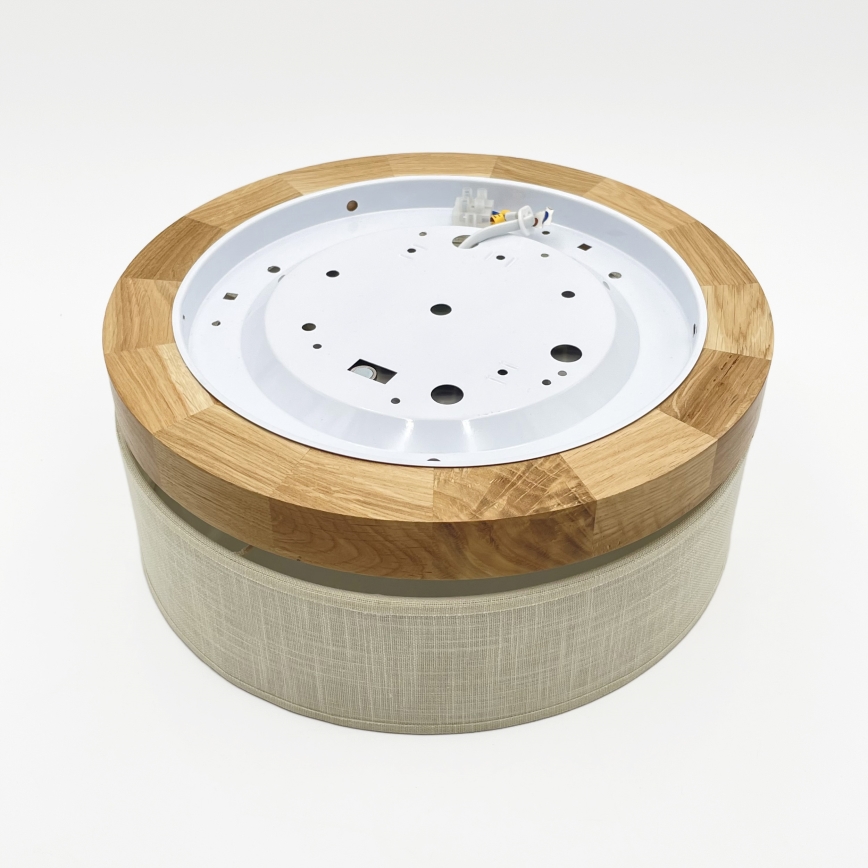 Brilagi - LED Plafondlamp BELLADONNA LED/20W/230V Ø 30 cm crème/eik
