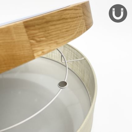 Brilagi - LED Plafondlamp BELLADONNA LED/36W/230V Ø 40 cm crème/eik