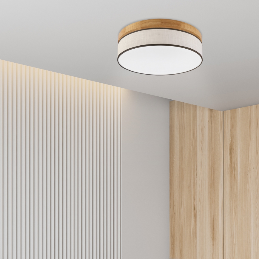 Brilagi - LED Plafondlamp BELLADONNA LED/36W/230V Ø 40 cm crème/eik