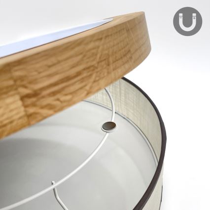 Brilagi - LED Plafondlamp BELLADONNA LED/36W/230V Ø 40 cm crème/eik
