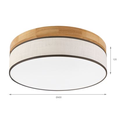 Brilagi - LED Plafondlamp BELLADONNA LED/36W/230V Ø 40 cm crème/eik