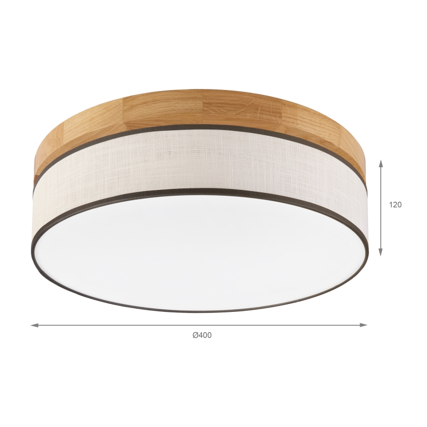 Brilagi - LED Plafondlamp BELLADONNA LED/36W/230V Ø 40 cm crème/eik