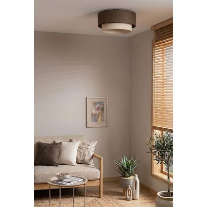 Brilagi - LED plafondlamp BOHO ECO 1xE27/10W/230V Ø 40 cm bruin/crème