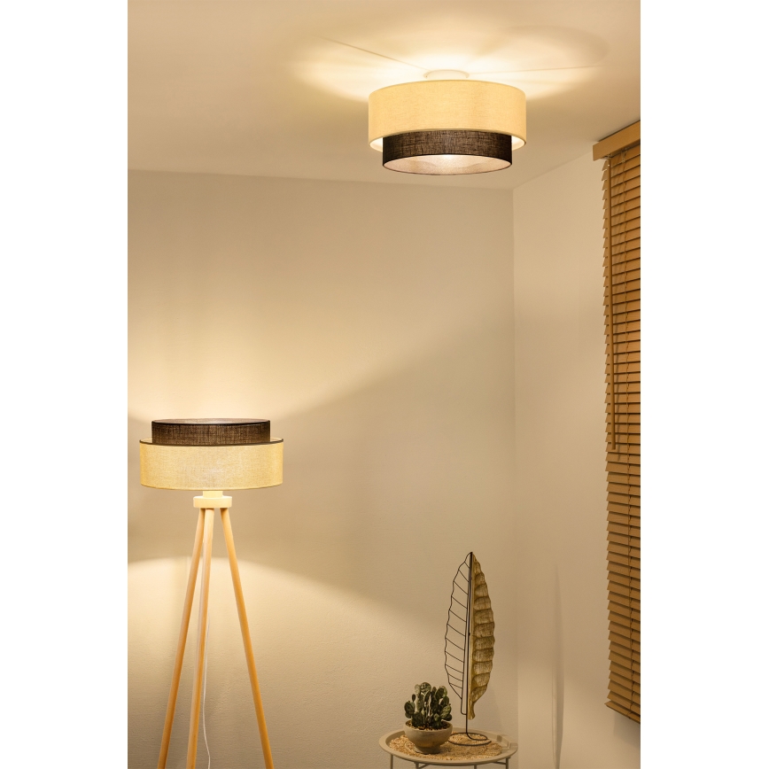Brilagi - LED-plafondlamp BOHO STYLE 1xE27/15W/230V Ø 40 cm crème/bruin