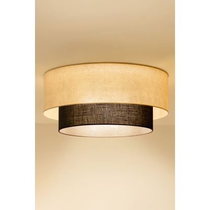Brilagi - LED plafondlamp BOHO STYLE 3xE27/15W/230V Ø 60 cm crème/bruin