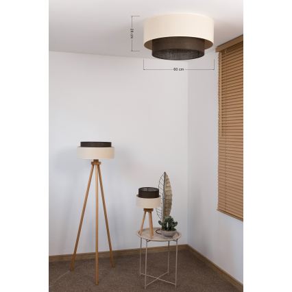 Brilagi - LED plafondlamp BOHO STYLE 3xE27/15W/230V Ø 60 cm crème/bruin