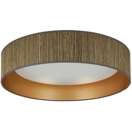 Brilagi - LED Plafondlamp BOSTON ROLLER LED/24W/230V diameter 45 cm stro bruin/goud