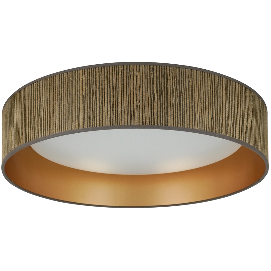 Brilagi - LED Plafondlamp BOSTON ROLLER LED/24W/230V diameter 45 cm stro bruin/goud