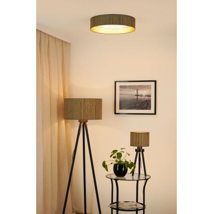 Brilagi - LED Plafondlamp BOSTON ROLLER LED/24W/230V diameter 45 cm stro bruin/goud