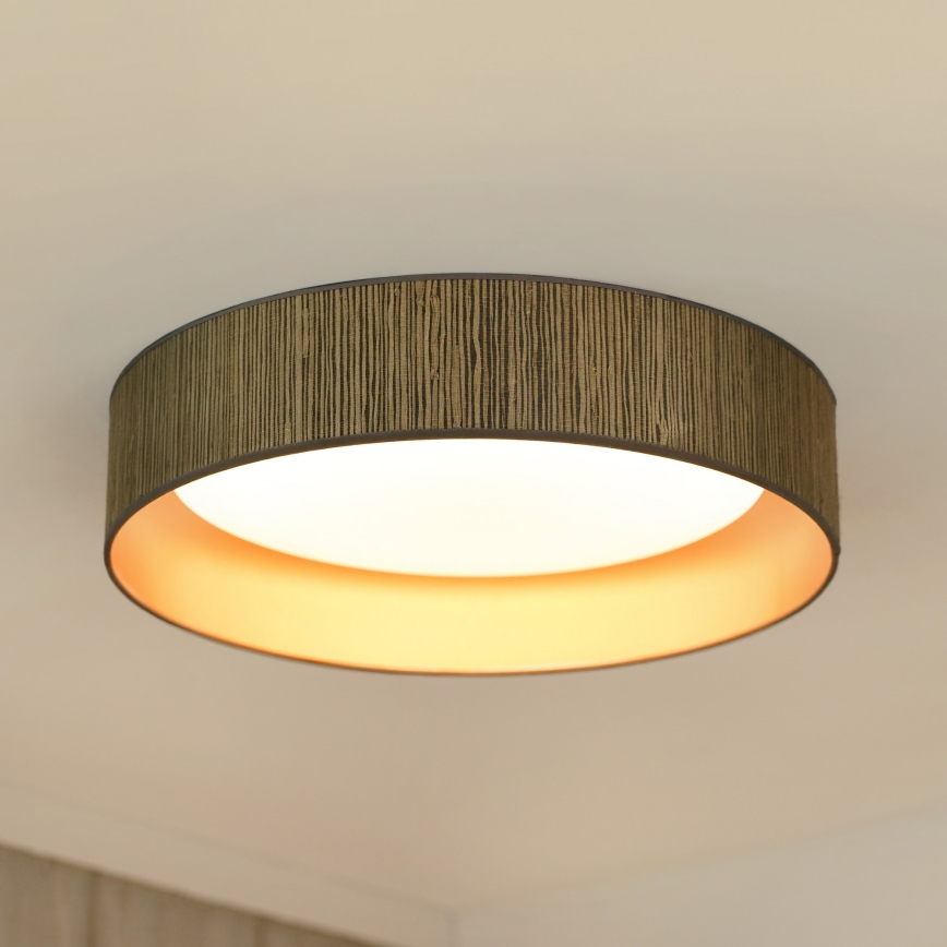 Brilagi - LED Plafondlamp BOSTON ROLLER LED/24W/230V diameter 45 cm stro bruin/goud