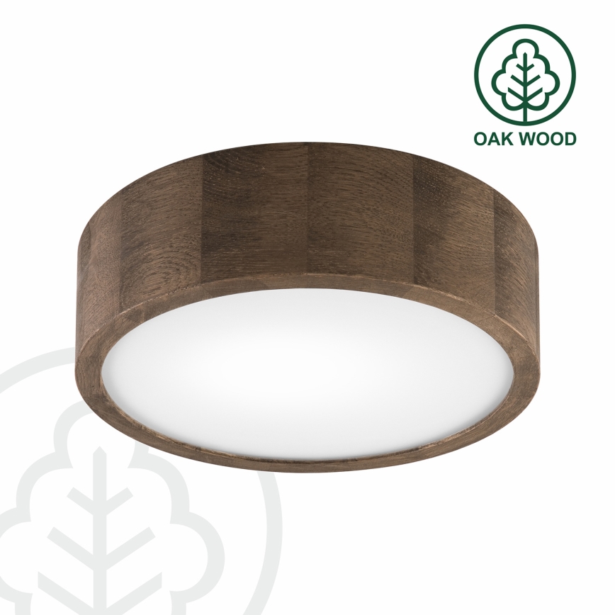 Brilagi - LED plafondlamp CARVALHO 1xE27/15W/230V eiken notenhout Ø 27 cm