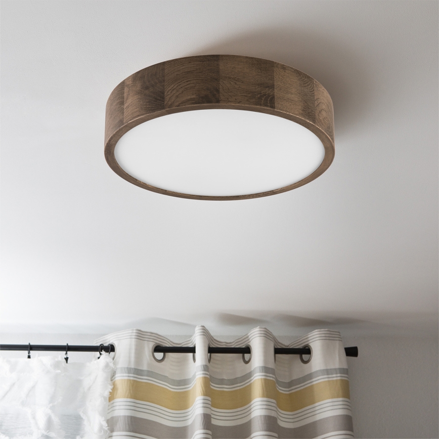 Brilagi - LED Plafondlamp CARVALHO 2xE27/60W/230V eiken diameter 37 cm