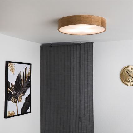 Brilagi - LED Plafondlamp CARVALHO 3xE27/60W/230V eiken diameter 47,5 cm