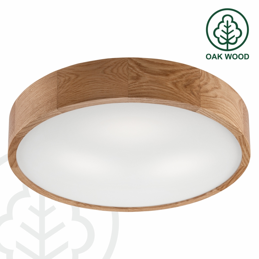Brilagi - LED Plafondlamp CARVALHO 3xE27/60W/230V eiken diameter 47,5 cm
