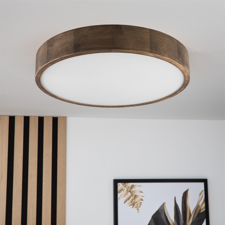 Brilagi - LED Plafondlamp CARVALHO 3xE27/60W/230V eiken diameter 47 cm