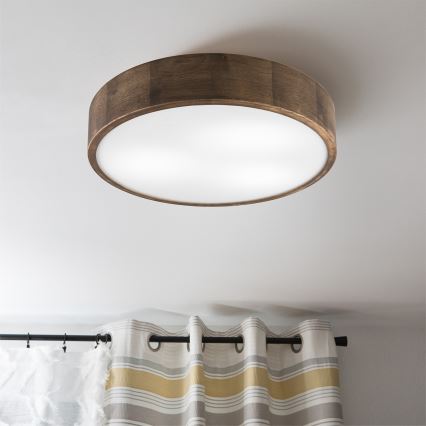 Brilagi - LED Plafondlamp CARVALHO 3xE27/60W/230V eiken diameter 47 cm