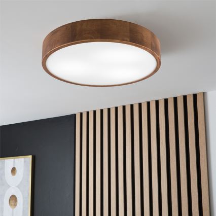 Brilagi - LED Plafondlamp CARVALHO 3xE27/60W/230V eiken kers diameter 47 cm
