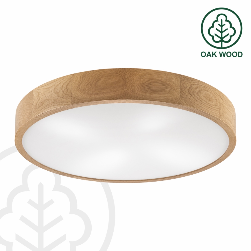 Brilagi - LED plafondlamp CARVALHO 4xE27/60W/230V eik Ø 57,5 cm