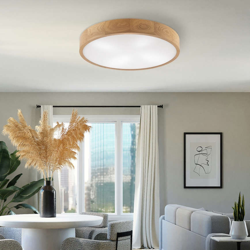 Brilagi - LED-plafondlamp CARVALHO 4xE27/60W/230V eiken Ø 57,5 cm