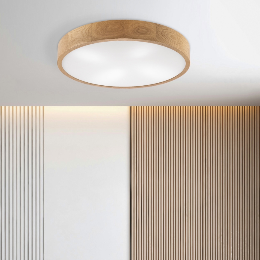 Brilagi - LED-plafondlamp CARVALHO 4xE27/60W/230V eiken Ø 57,5 cm