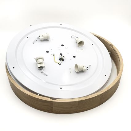 Brilagi - LED-plafondlamp CARVALHO 4xE27/60W/230V eiken Ø 57,5 cm