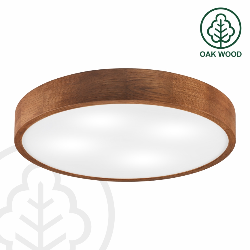 Brilagi - LED Plafondlamp CARVALHO 4xE27/60W/230V in eiken-kers hout, ø 57,5 cm