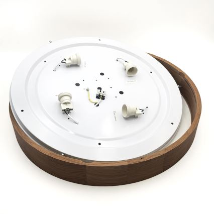 Brilagi - LED Plafondlamp CARVALHO 4xE27/60W/230V in eiken-kers hout, ø 57,5 cm