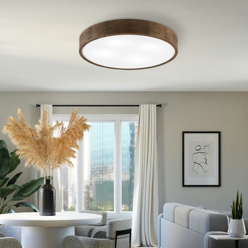 Brilagi - LED Plafondlamp CARVALHO 4xE27/60W/230V walnoot 57,5 cm