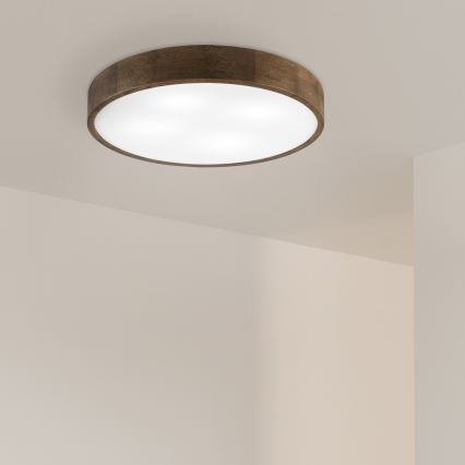 Brilagi - LED Plafondlamp CARVALHO 4xE27/60W/230V walnoot 57,5 cm