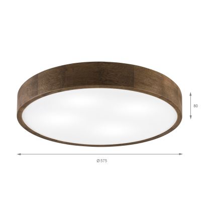 Brilagi - LED Plafondlamp CARVALHO 4xE27/60W/230V walnoot 57,5 cm