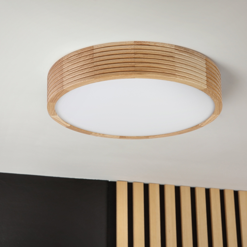 Brilagi - LED plafondlamp CARVALHO MODERN 2xE27/60W/230V Ø 37,5 cm eik