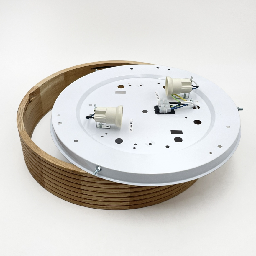 Brilagi - LED plafondlamp CARVALHO MODERN 2xE27/60W/230V Ø 37,5 cm eik