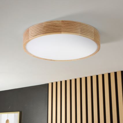 Brilagi - LED-plafondlamp CARVALHO MODERN 3xE27/60W/230V Ø 47,5 cm eik