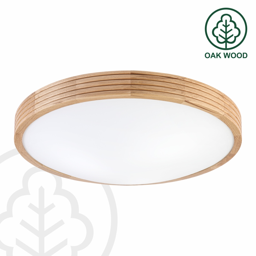 Brilagi - LED-plafondlamp CARVALHO MODERN SLIM 3xE27/60W/230V Ø 47,5 cm eiken