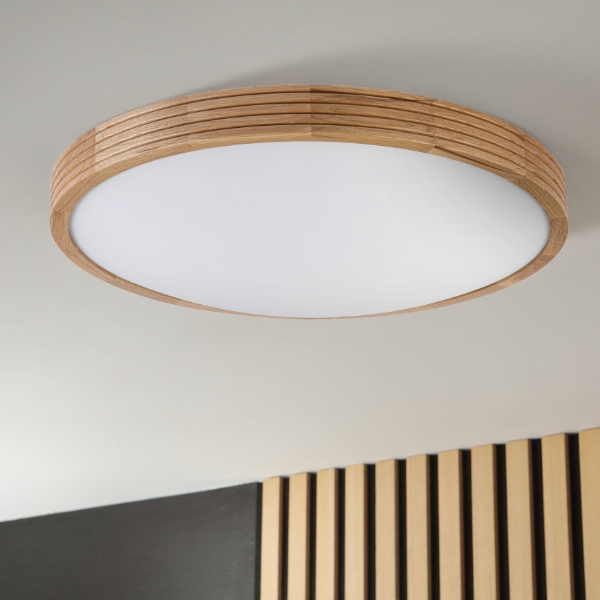Brilagi - LED-plafondlamp CARVALHO MODERN SLIM 3xE27/60W/230V Ø 47,5 cm eiken