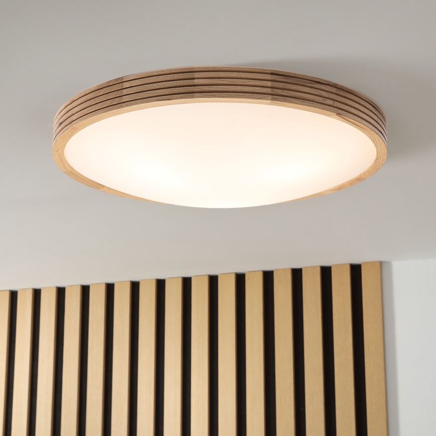 Brilagi - LED-plafondlamp CARVALHO MODERN SLIM 3xE27/60W/230V Ø 47,5 cm eiken