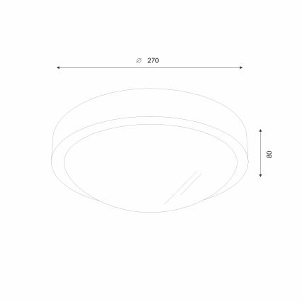 Brilagi - LED Plafondlamp CARVALHO SLIM 1xE27/60W/230V eiken kers diameter 27 cm