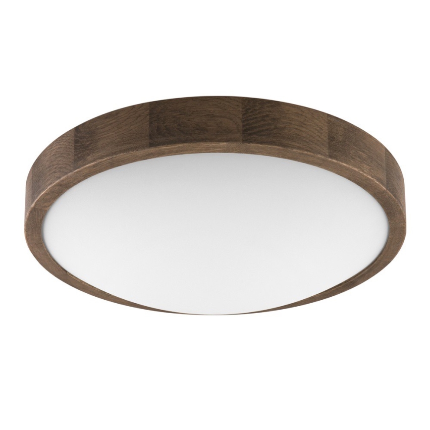 Brilagi - LED plafondlamp CARVALHO SLIM 2xE27/15W/230V eiken/walnoot Ø 37 cm