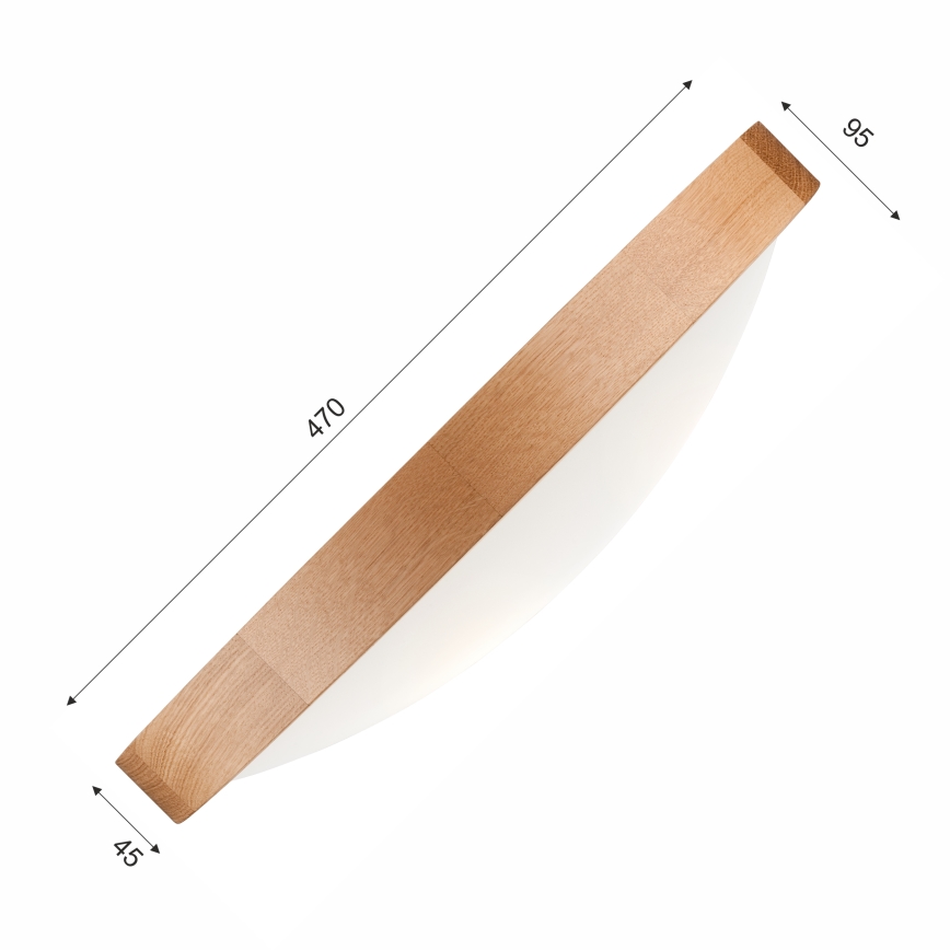 Brilagi - LED Plafondlamp CARVALHO SLIM 3xE27/60W/230V eiken diameter 47 cm