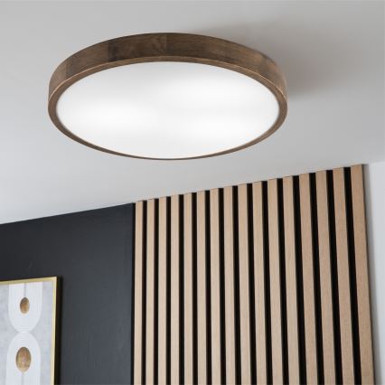 Brilagi - LED Plafondlamp CARVALHO SLIM 3xE27/60W/230V eiken diameter 47 cm