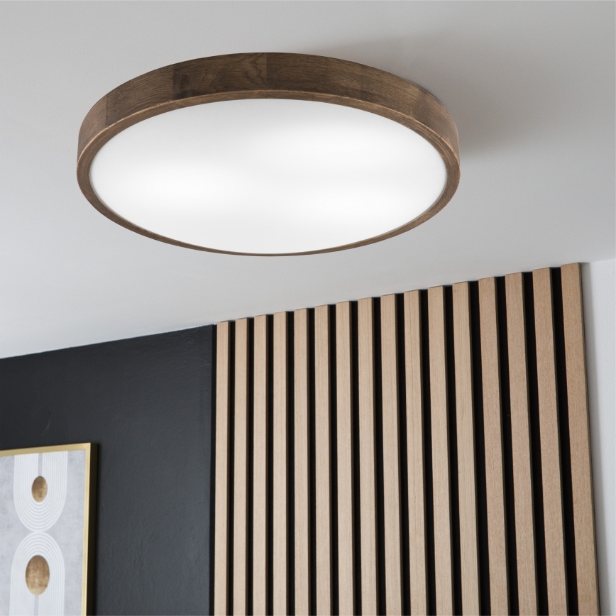 Brilagi - LED Plafondlamp CARVALHO SLIM 3xE27/60W/230V eiken diameter 47 cm